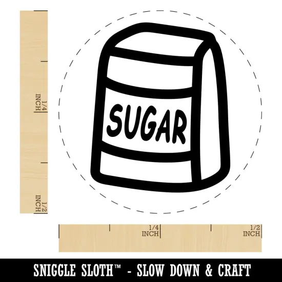Bag of Sugar Baker Baking Self-Inking Rubber Stamp for Stamping Crafting Planners Brown {1}