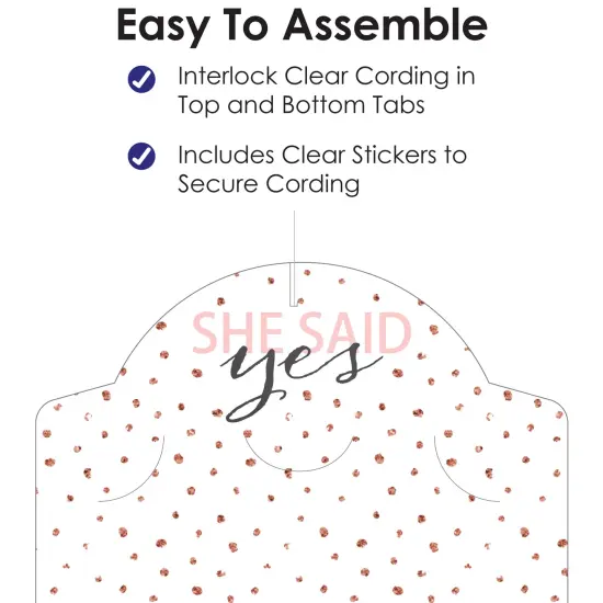 Big Dot of Happiness Bride Squad - Rose Gold Bridal Shower or Bachelorette Party Vertical Photo Garland 35 Pieces {6}