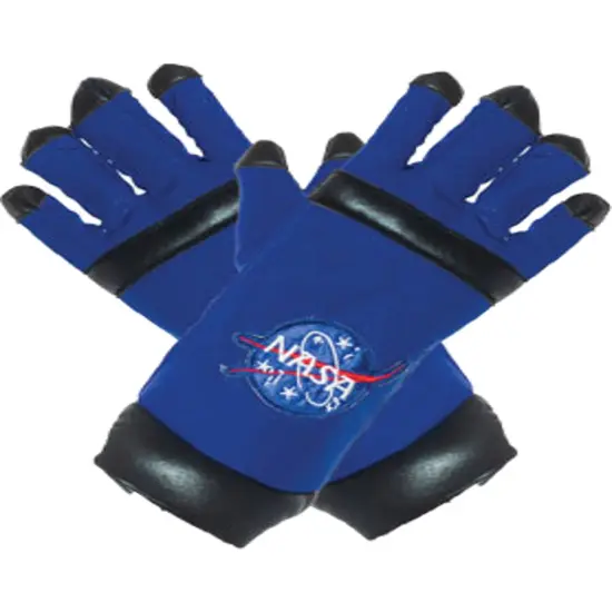 Adult's Blue Astronaut Gloves Costume Accessory {1}