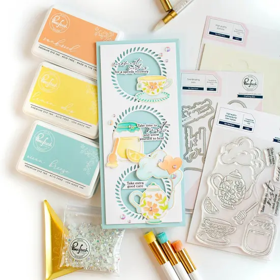 Pinkfresh Studio Clear Stamp Set 4"X6"-Get Well Soon {3}