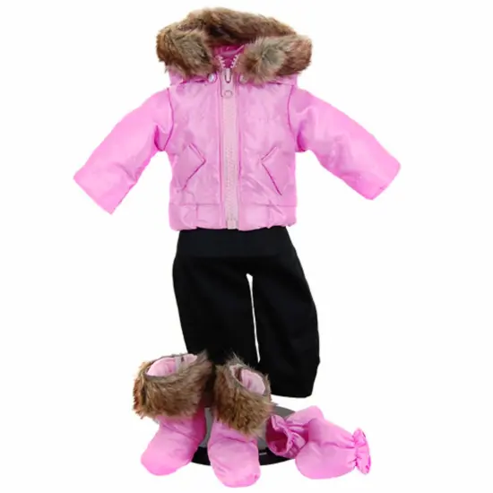 The Queen's Treasures 15 Inch Baby Doll Clothes Complete Pink Snow Suit {4}