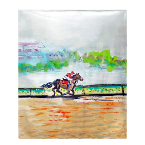 Betsy Drake Inside Track Fleece Throw Multicolor {1}