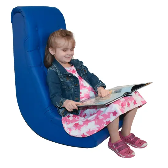 Califone Deluxe Soft Rocker, 28 x 17-1/2 x 33-7/8 Inches, Blue {2}