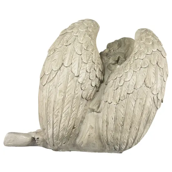 Northlight 17" Gray Graceful Sitting Angel Outdoor Garden Statue {6}