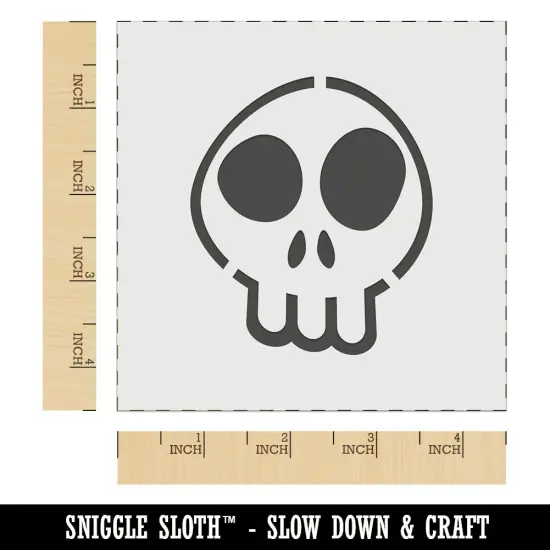 Fun Skull Wall Cookie DIY Craft Reusable Stencil {6}