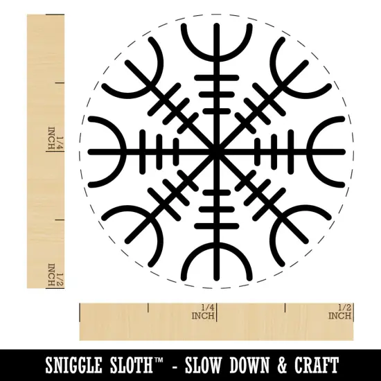 Aegishjalmur Helm of Awe Rune Viking Symbol of Protection Self-Inking Rubber Stamp for Stamping Crafting Planners Sky Blue {1}