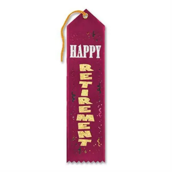Happy Retirement Award Ribbon (Pack of 6) {1}