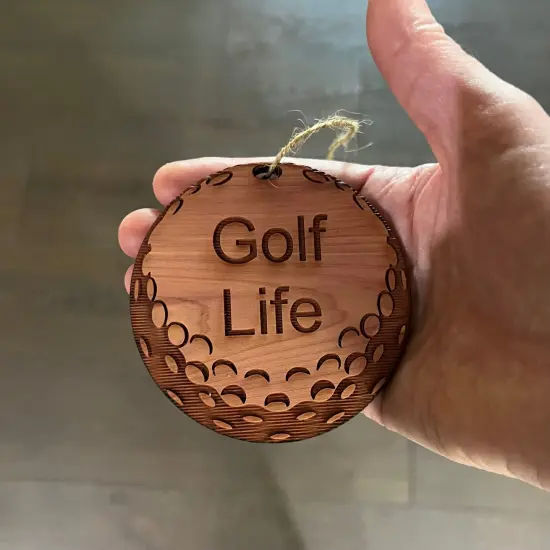Golf Life - Cedar Ornament {4}