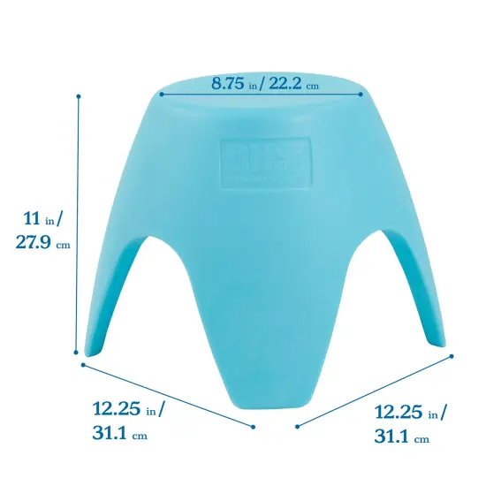 Ayana Stool Set, Flexible Seating, 4-Pack Cyan {2}