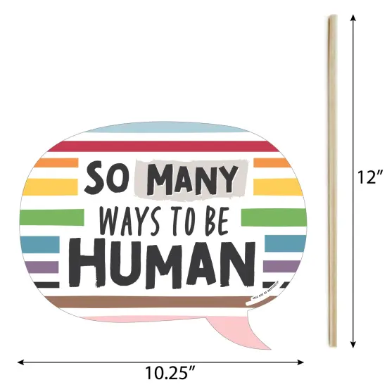 Big Dot of Happiness So Many Ways to Be Human - Pride Party Photo Booth Props Kit - 10 Piece {6}