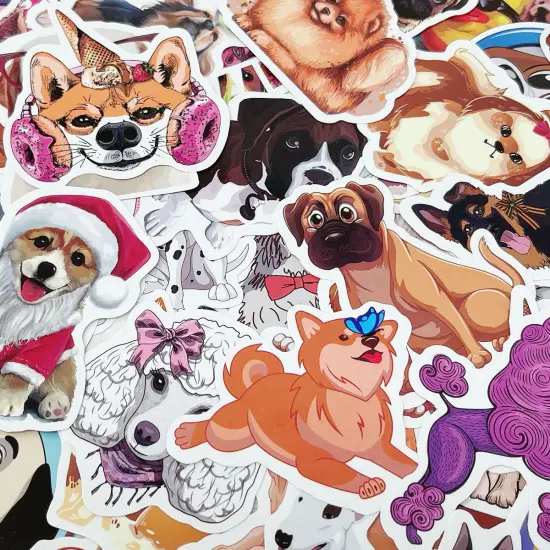 Wrapables Waterproof Vinyl Stickers for Water Bottles, Laptop, Phones, Skateboards, Decals for Teens, 80pcs Cute Animals {8}