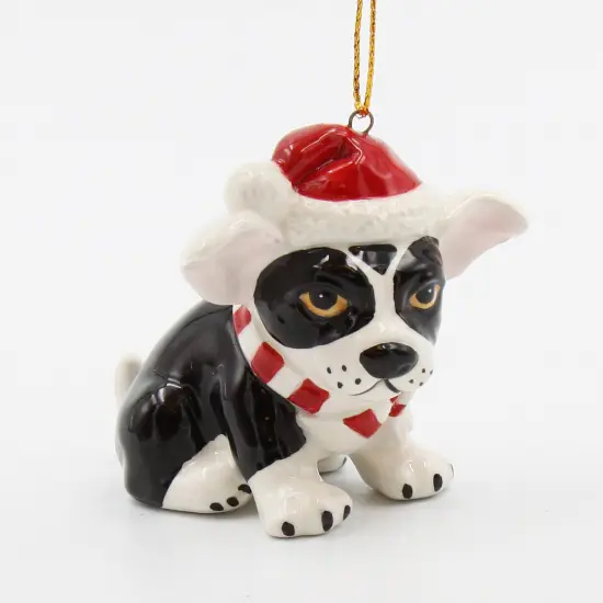 CeramicBoston Terrier Christmas Ornament, Home D&eacute;cor, Gift for Her, Gift for Mom, Kitchen D&eacute;cor, Dog Lover Gift, Pet Loss Gift {3}
