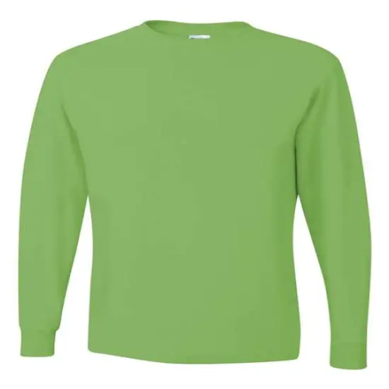 JERZEES&reg; Dri-Power Crewneck Long Sleeve T-Shirt Kiwi {1}