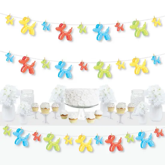 Big Dot of Happiness Balloon Animals - Happy Birthday Party DIY Decorations - Clothespin Garland Banner - 44 Pieces {1}