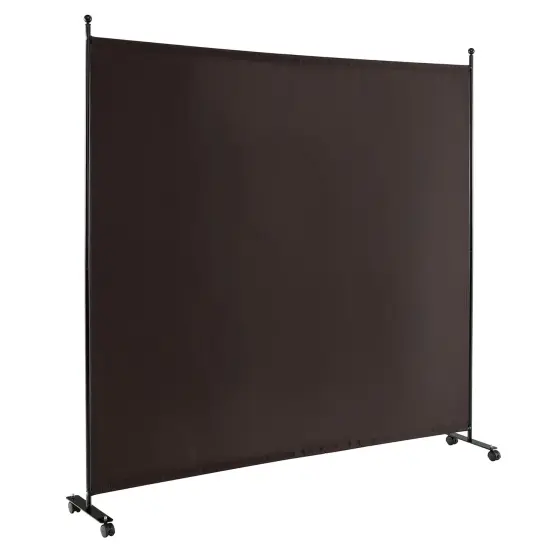 Costway 6FT Single Panel Room Divider with Wheels Rolling Fabric Partition Privacy Screen {8}