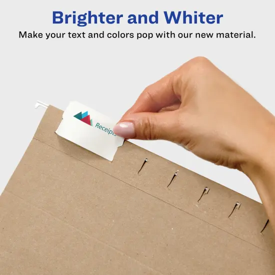 Avery Printable Hanging File Folder Tabs, 1/5 Cut, White, 90 Total (5567) {2}