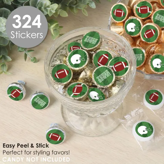 Big Dot of Happiness End Zone - Football - Baby Shower or Birthday Party Small Round Candy Stickers - Party Favor Labels - 324 Count {3}