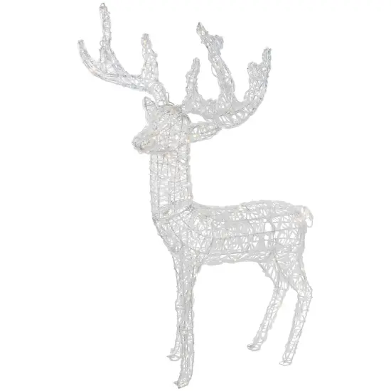 Northlight 46.5" LED Lighted Commercial Grade Acrylic Reindeer Outdoor Christmas Decoration Clear {4}