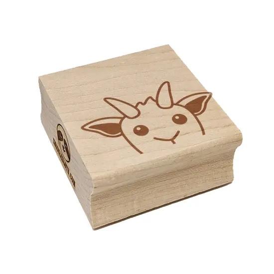 Peeking Goat Square Rubber Stamp for Stamping Crafting {7}