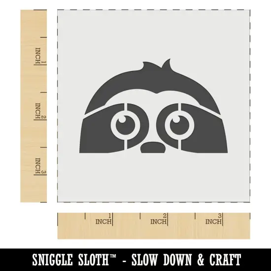 Peeking Sloth Wall Cookie DIY Craft Reusable Stencil {5}