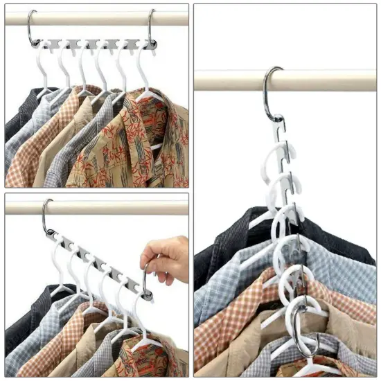 Kitcheniva 6 Pack Metal Closet Hanger Organizer Hook {2}