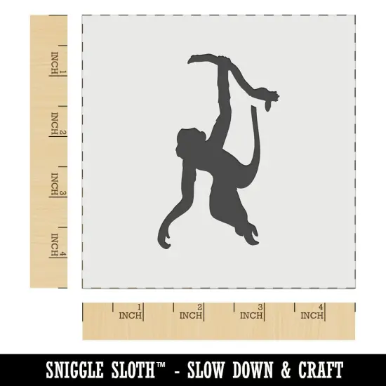Monkey Hanging from Tree Solid Wall Cookie DIY Craft Reusable Stencil {6}