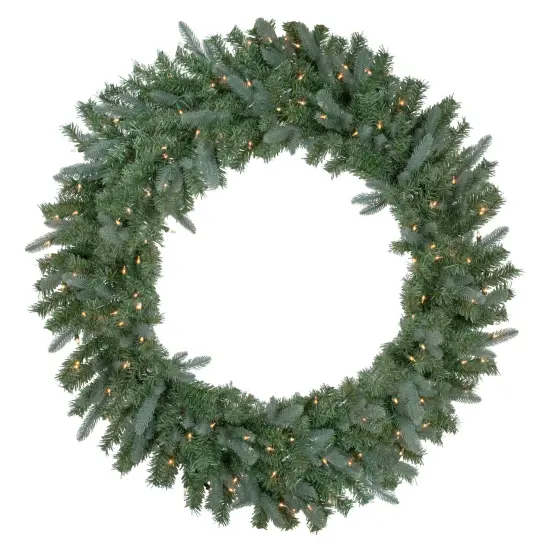 Northlight Real Touch&trade; Pre-Lit Granville Fraser Fir Artificial Christmas Wreath - 48" - Clear Lights Green {1}