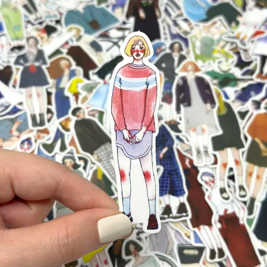 Wrapables Fashion Women People Vinyl Stickers for Scrapbooking, Journaling, Water Bottles 170pcs, Cosmo {5}