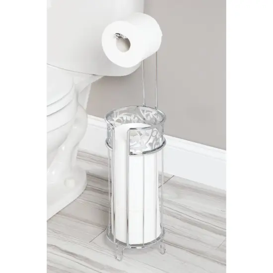 mDesign Steel Toilet Paper Roll Storage and Dispenser for Bathroom {2}