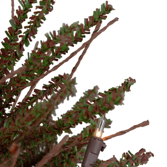 Northlight 2' Pre-Lit Medium Potted Warsaw Twig Artificial Christmas Tree - Clear Lights Green {7}