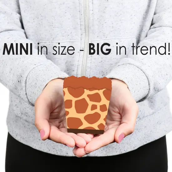 Big Dot of Happiness Giraffe Print - Party Mini Favor Boxes - Safari Party Treat Candy Boxes - Set of 12 {6}