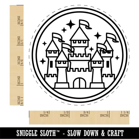 Magic Fairytale Castle Rubber Stamp for Stamping Crafting Planners {1}