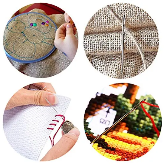 Large-Eye Blunt Needles, Stainless Steel Yarn Knitting Needles, Sewing Needles, Crafting Knitting Weaving Stringing Needles,Perfect for Finishing Off Crochet Projects (9 Pieces) {3}