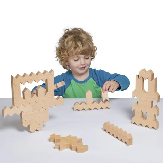 Educational Advantage ZigZag Wooden Block Set - 30 Pieces {5}