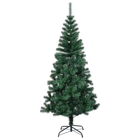 Artificial Christmas Tree with Iridescent Tips Green 4 ft PVC {6}