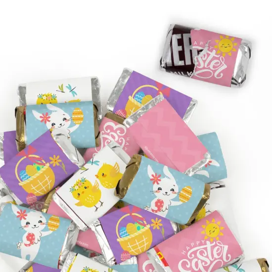 Easter Candy Favors Hershey's Miniatures Chocolate - Bunny, Eggs & Chicks {1}