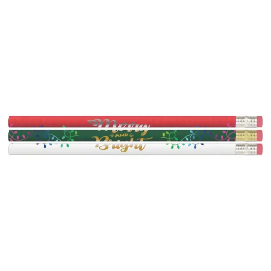Merry & Bright Pencil, 12 Per Pack, 12 Packs {1}
