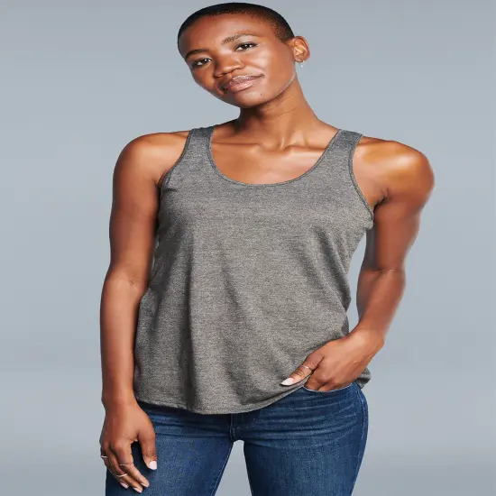 District&reg; Women&rsquo;s Racerback Tank Recycled Blend Scoop Neck Tee New navy {6}