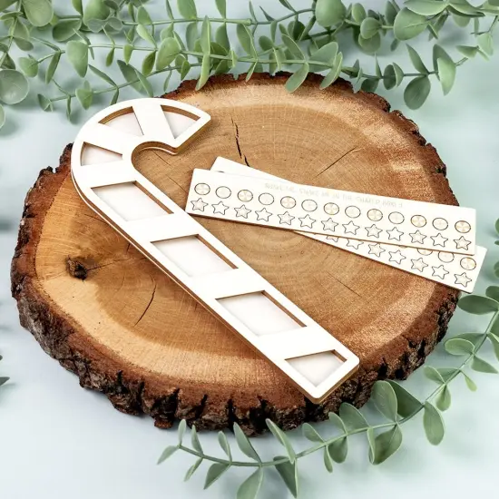 Santa's Workshop Light Chipboard 3D Base 6"X8"-Cane {3}