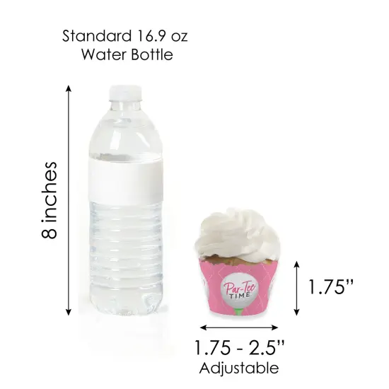 Big Dot of Happiness Golf Girl - Cupcake Decoration - Pink Birthday Party or Baby Shower Cupcake Wrappers and Treat Picks Kit - Set of 24 {7}