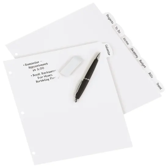 Avery Big Tab Write & Erase Durable Plastic Dividers for 3 Ring Binders, 8-Tab Sets, White, 3 Binder Divider Sets (01743) {2}