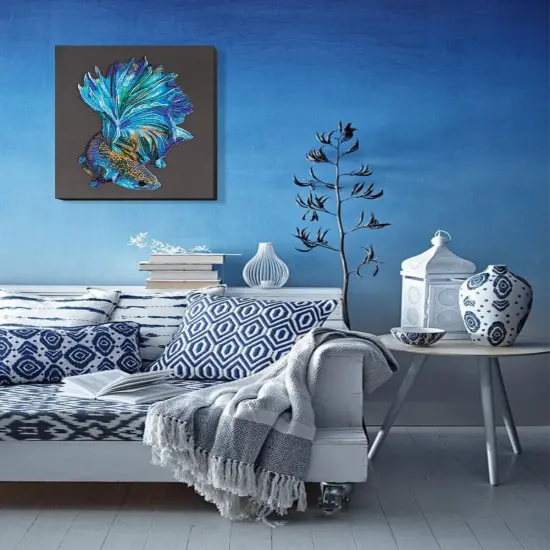 Bead Embroidery Kit - Blue gold {4}