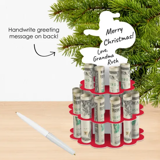 Big Dot of Happiness Tropical Christmas DIY Beach Santa Holiday Party Money Holder Gift Cash Cake {3}
