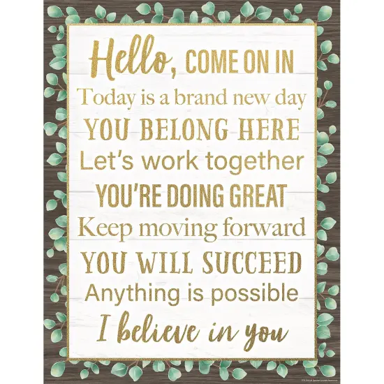 Eucalyptus Classroom Essentials Chart Pack {5}