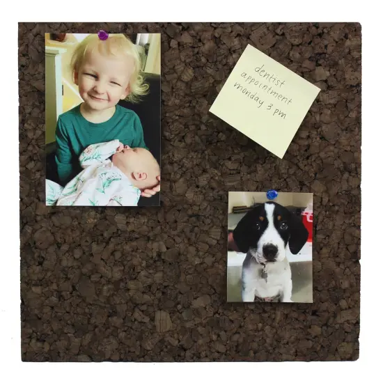 Dark Cork Tiles, 12" x 12", 4 Per Pack, 2 Packs {3}