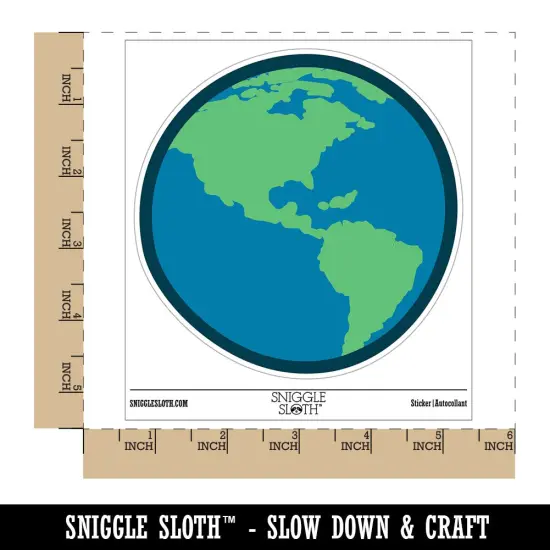 Earth Globe Travel Doodle Waterproof Vinyl Phone Tablet Laptop Water Bottle Sticker Set - 5 Pack {1}