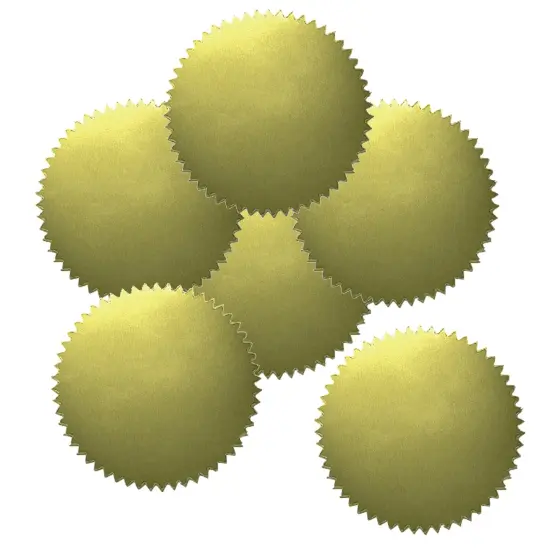 Blank 2" Gold Certificate Seals, 50 Per Pack, 6 Packs {1}