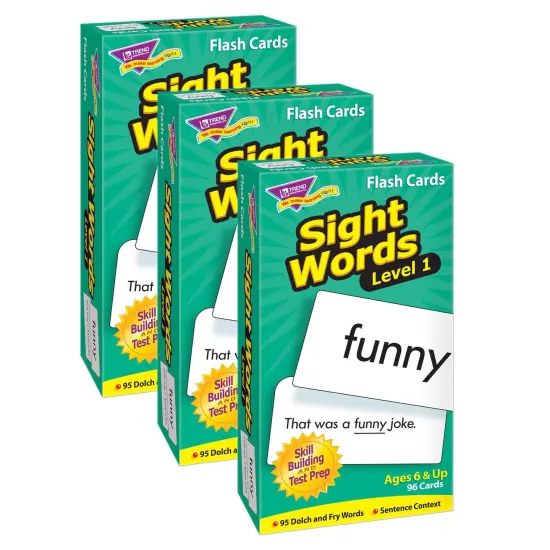Sight Words &ndash; Level 1 Skill Drill Flash Cards, 3 Packs {1}