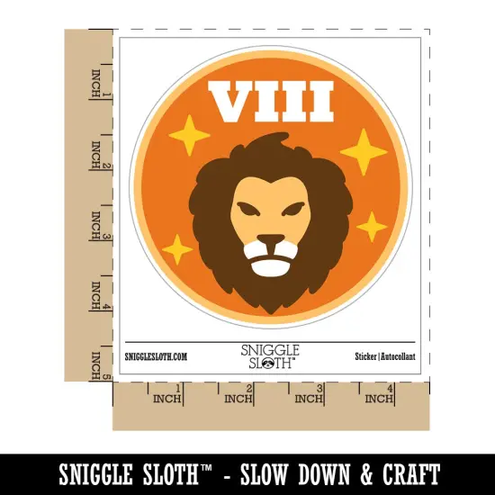 Strength Tarot Card Waterproof Vinyl Phone Tablet Laptop Water Bottle Sticker Set - 5 Pack {1}