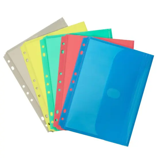 Mini Size Binder Pocket, Side Loading, Assorted, Pack of 18 {2}